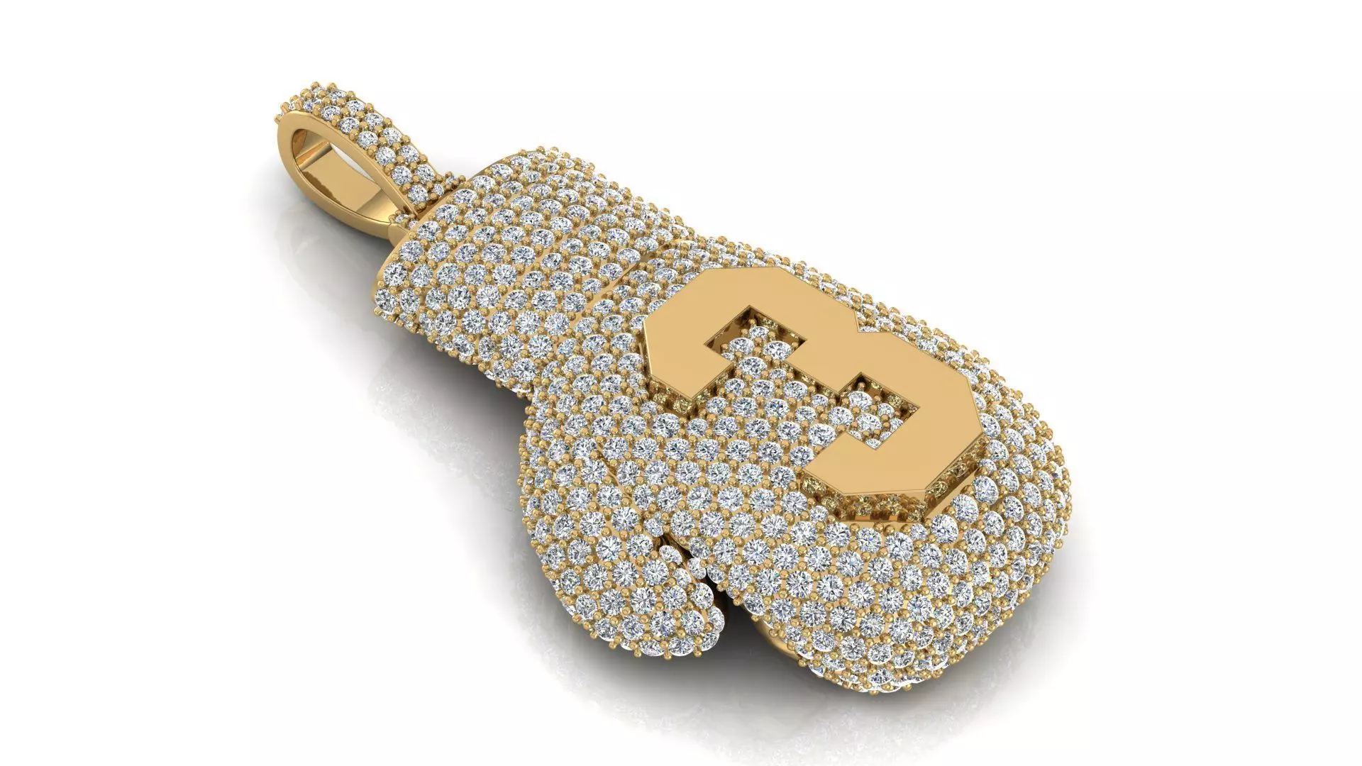 Boxing Glove Pendant 3D print model_0