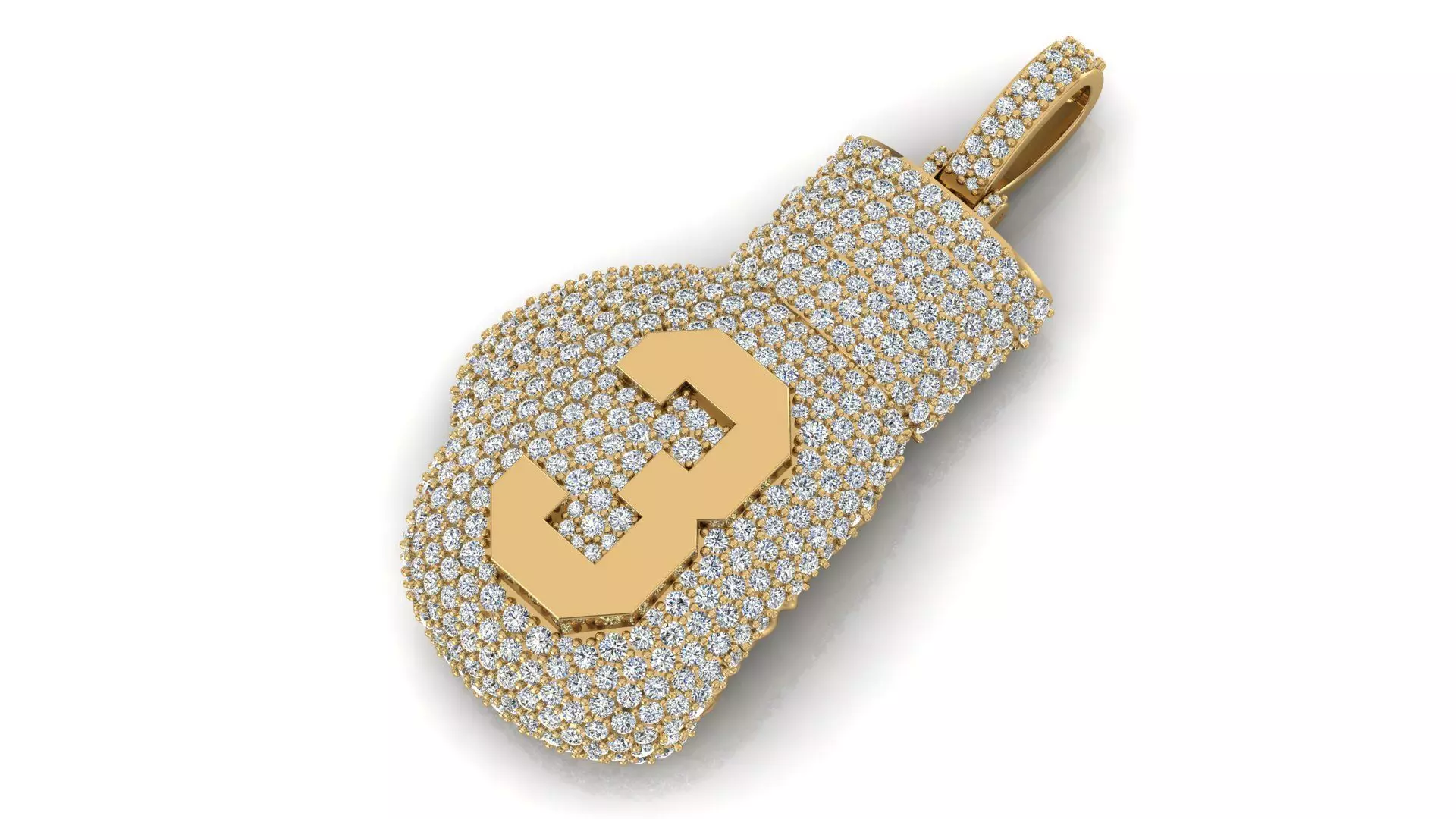 Boxing Glove Pendant 3D print model_1