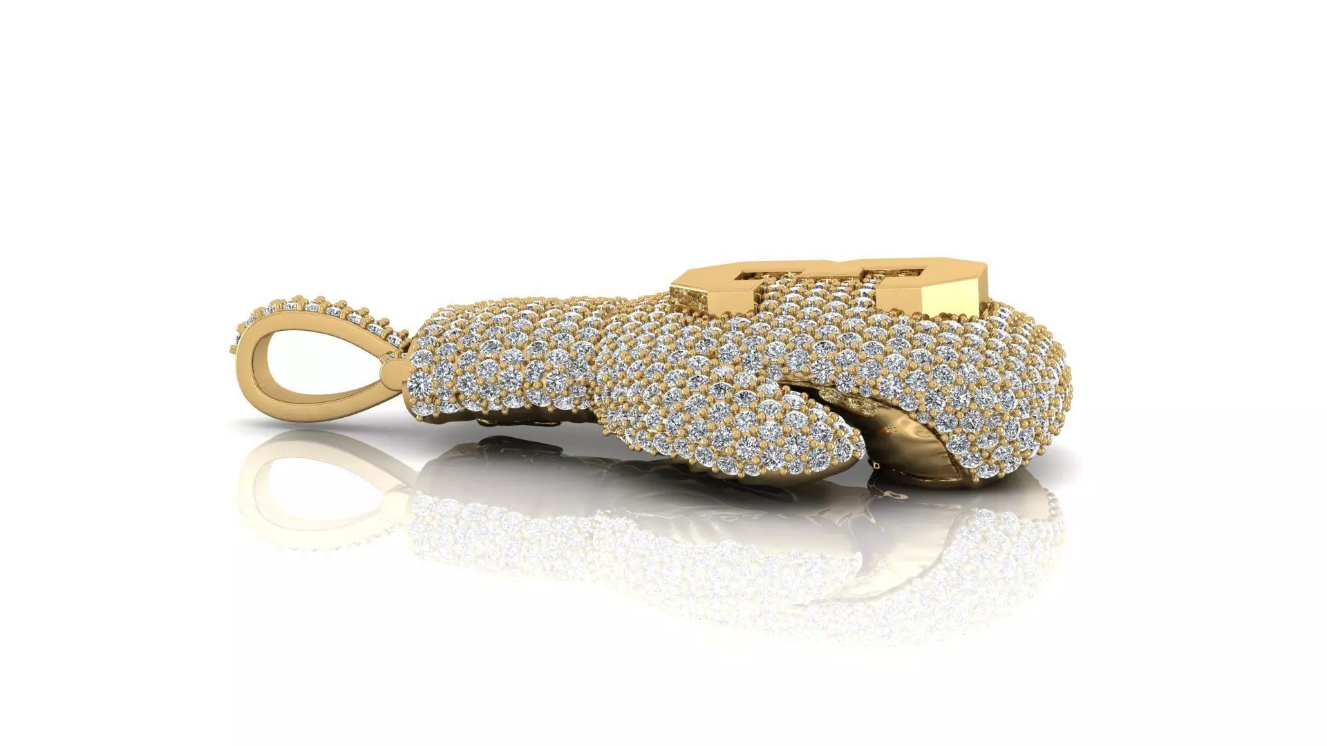 Boxing Glove Pendant 3D print model_4