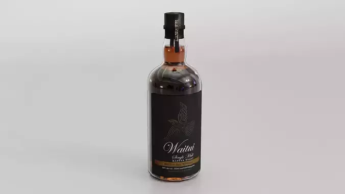 Waitui Whiskey Bottle Low-poly 3D model