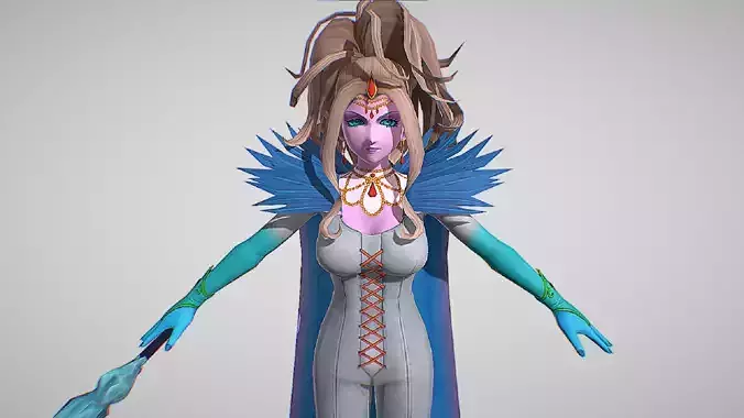 Krystalinda - Dragon Quest Monsters - All Animations Included Low-poly 3D model