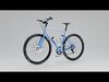 Gravel Bike Blue Gradient Frame with Bar Ends Royalty-Free Brand 3D model_1