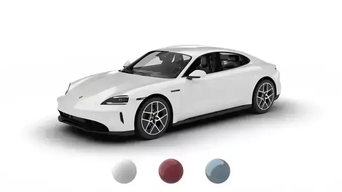 Porsche Taycan 2025 3d model