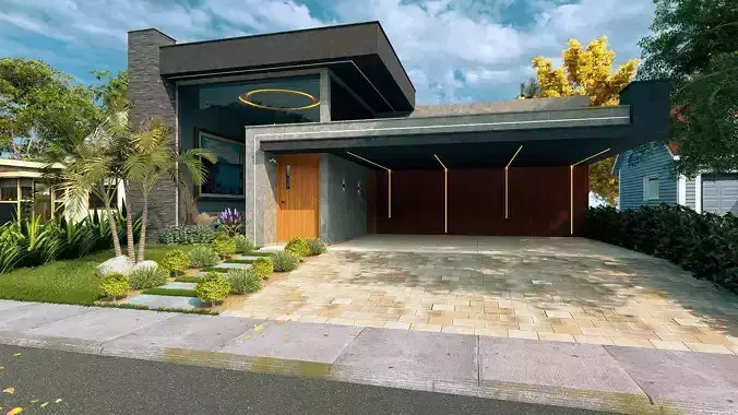 Modern House with console structure