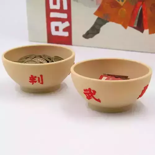 Rising Sun Coin and Ronin bowl set by ammedia3d