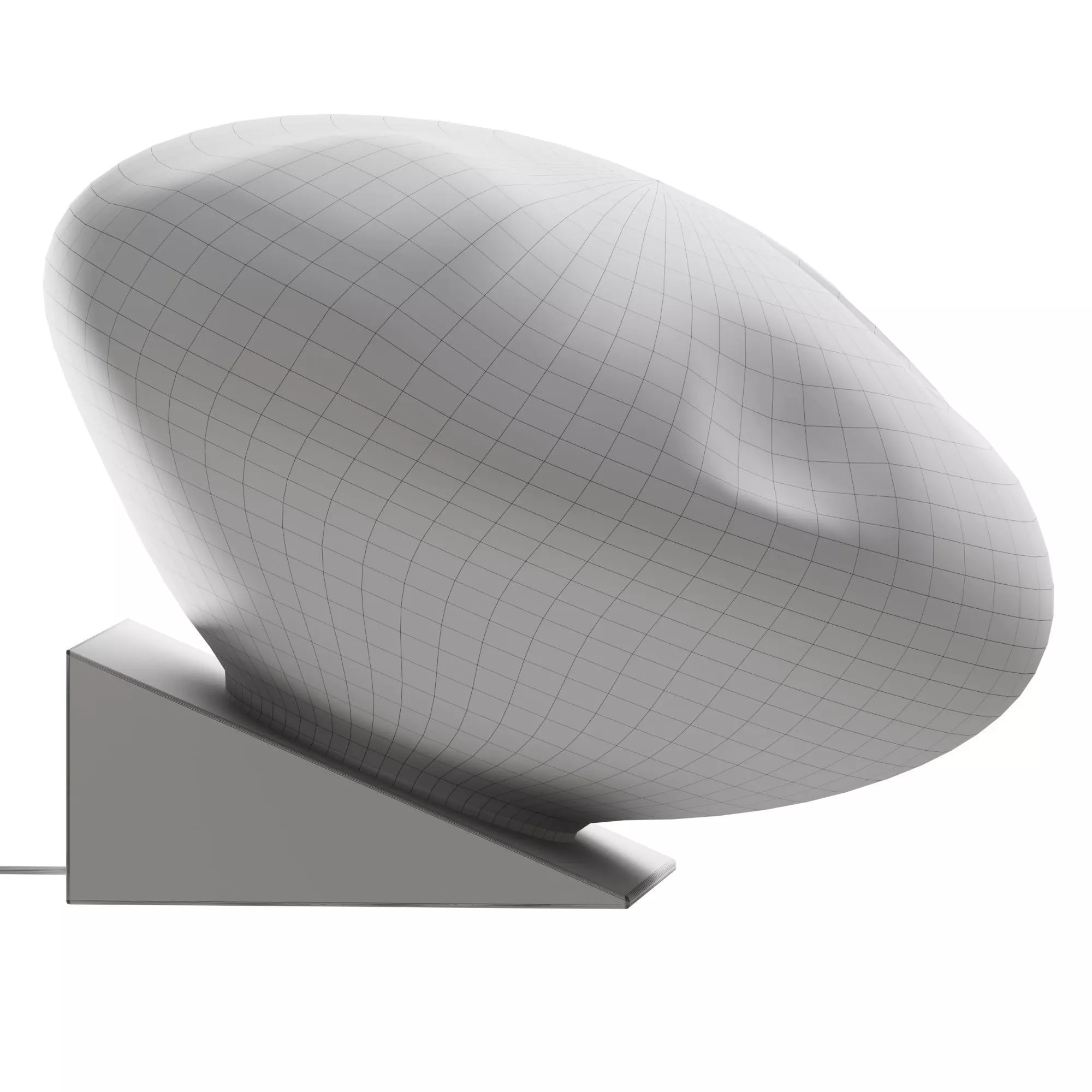 Kleine Tischlampe Amora aus Glas 3D model_1