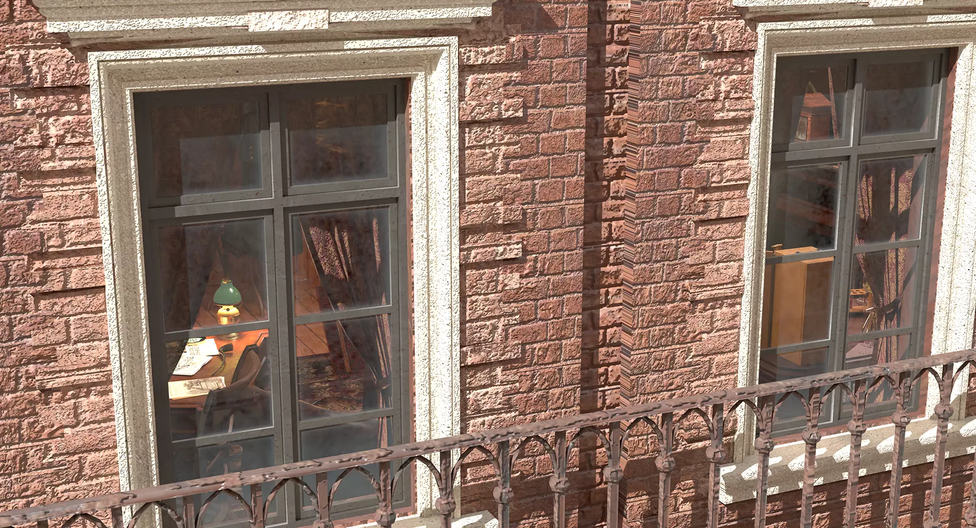 221b Baker Street Consulting Room - London 3D model_48