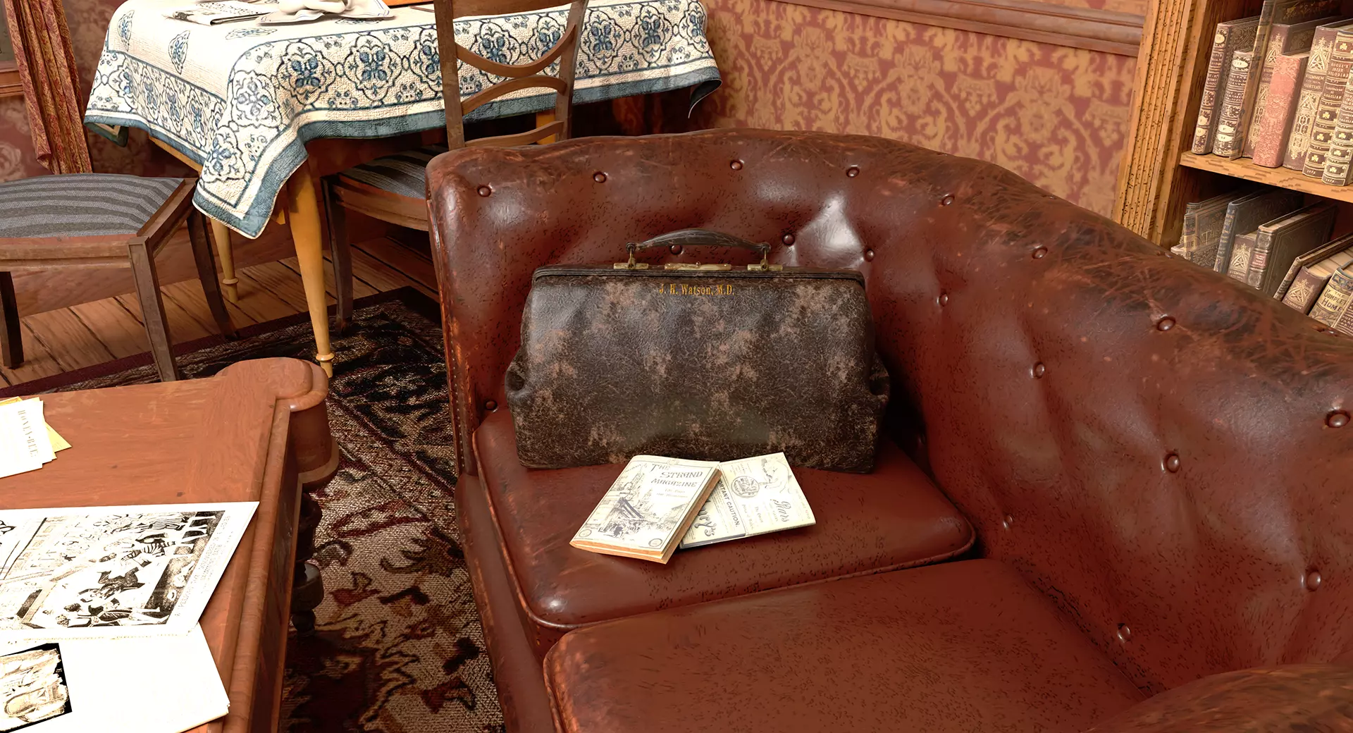 221b Baker Street Consulting Room - London 3D model_18