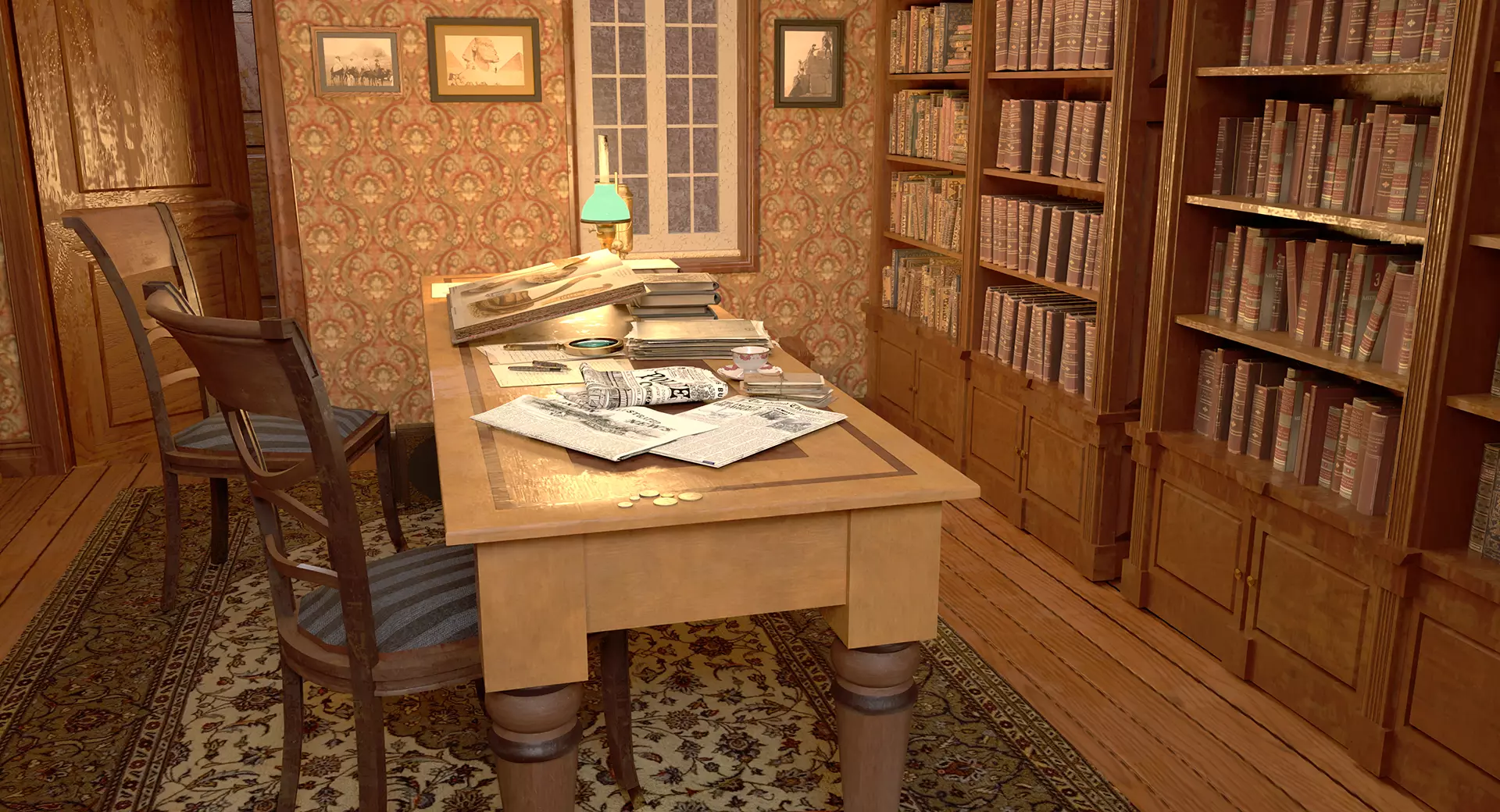 221b Baker Street Consulting Room - London 3D model_36