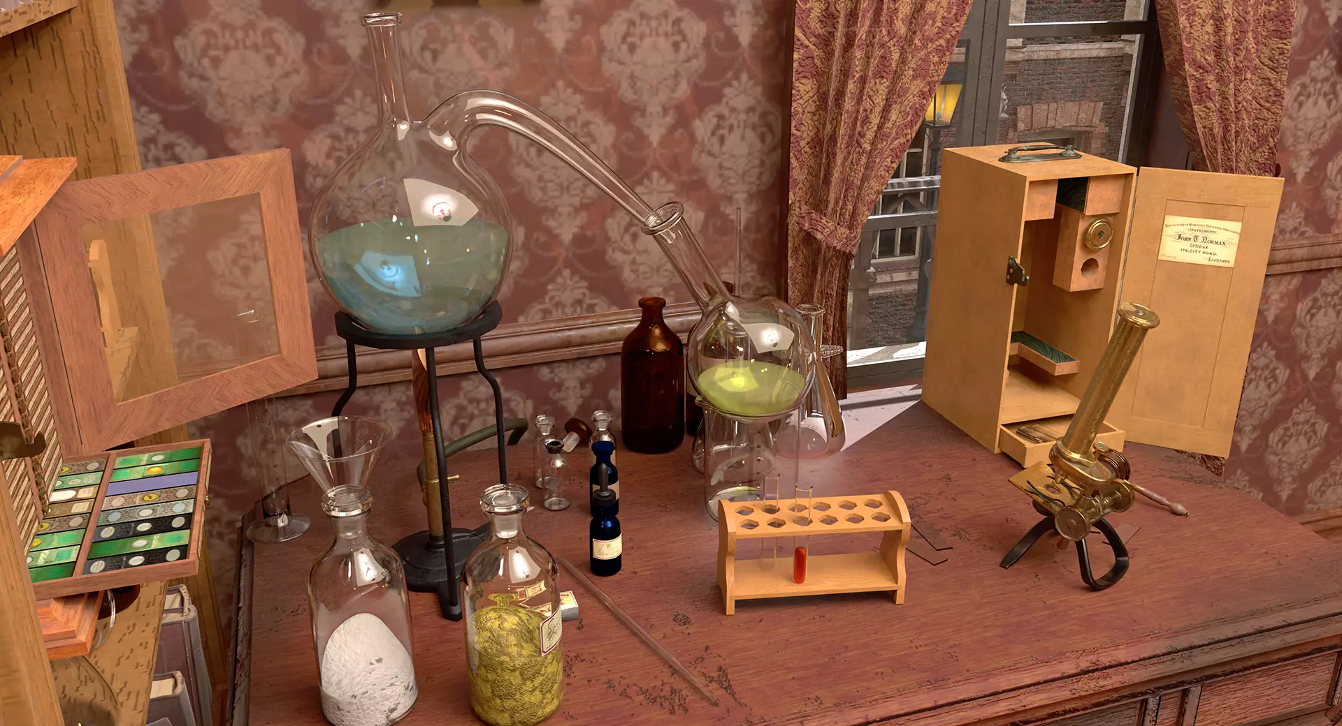 221b Baker Street Consulting Room - London 3D model_25