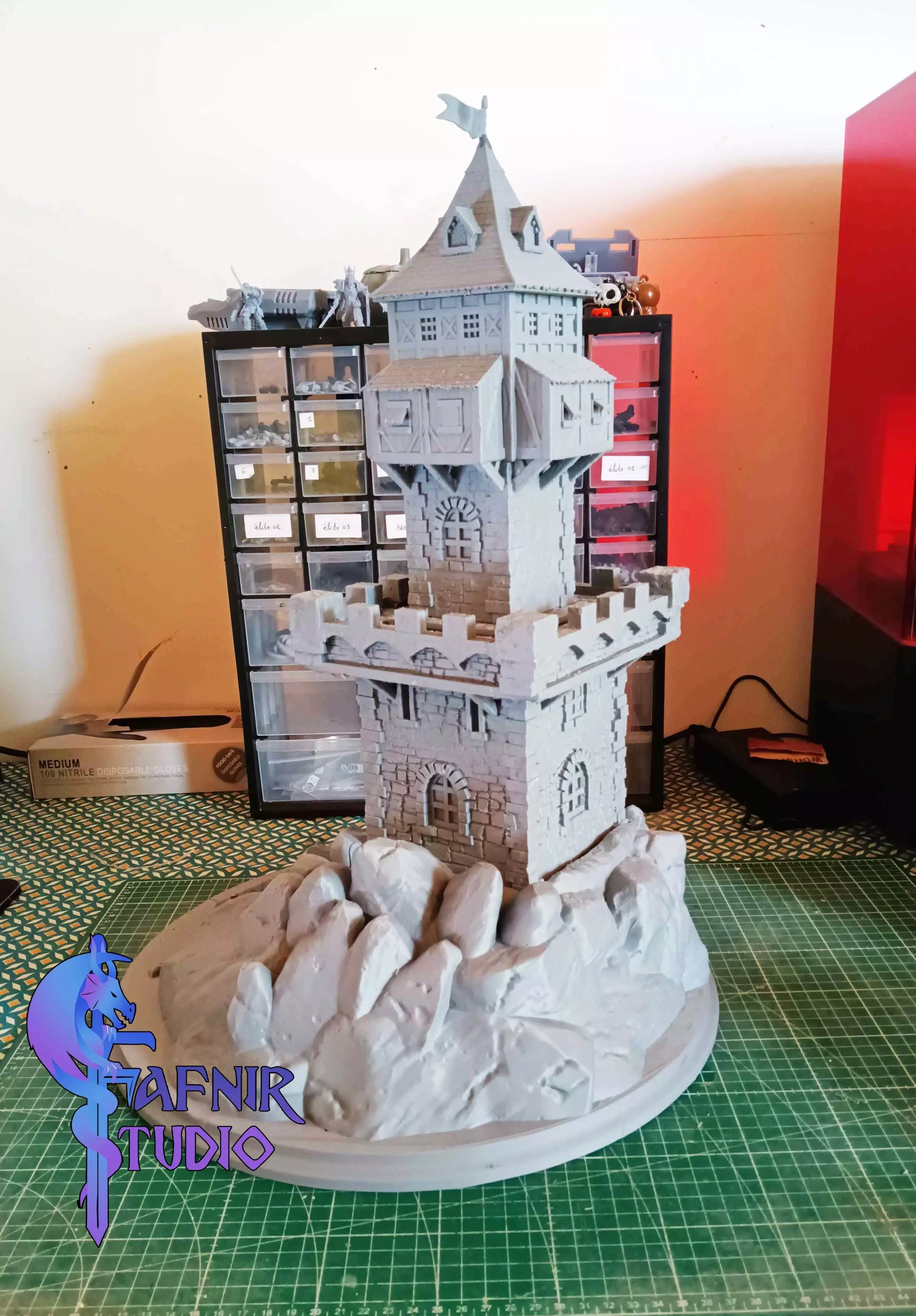 MEDIEVAL TOWER - TABLETOP 3D print model_7