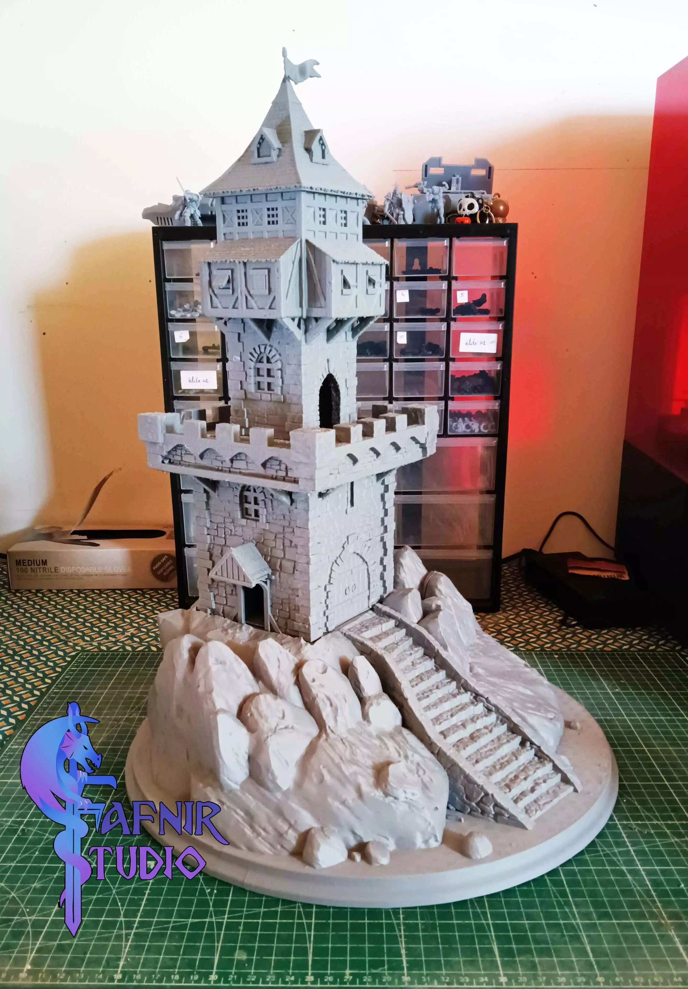 MEDIEVAL TOWER - TABLETOP 3D print model_5