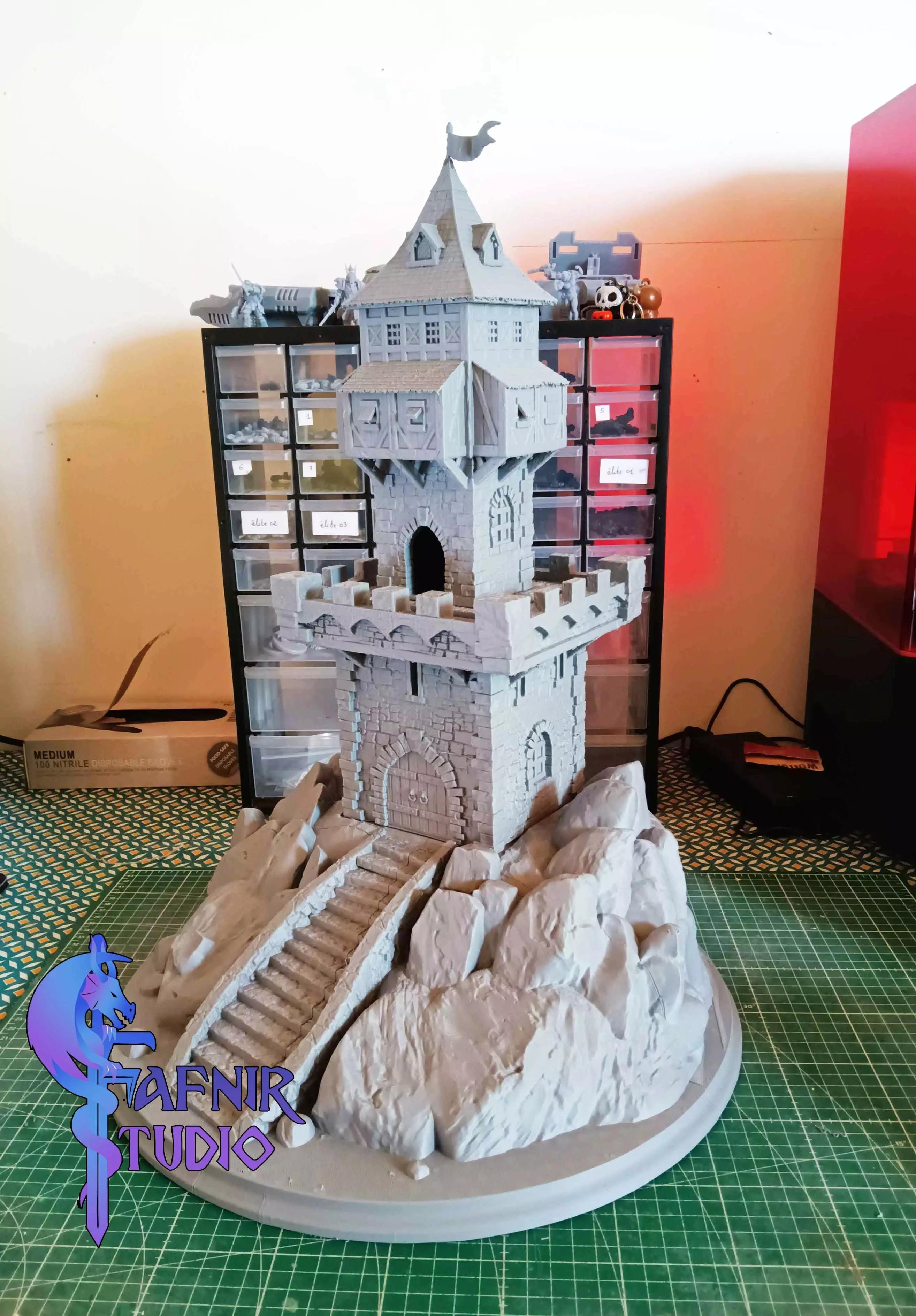 MEDIEVAL TOWER - TABLETOP 3D print model_6