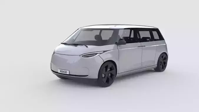 Generic Retro-Futuristic EV Van