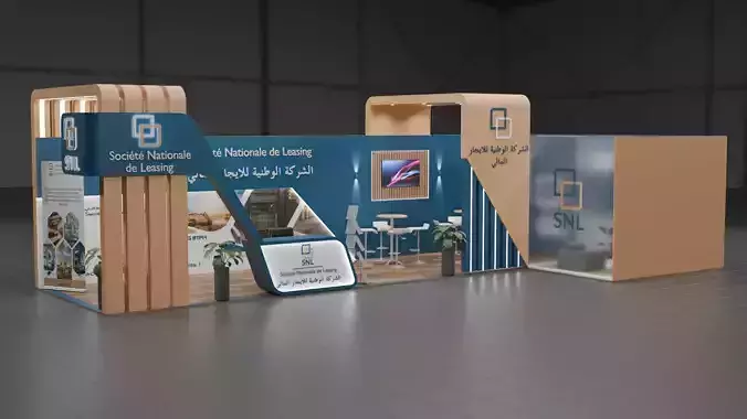  Booth Exhibition Stand - Real World Scale - Mid toHigh Budget