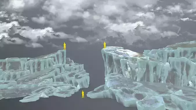 ice rocks   Low-poly 3D model