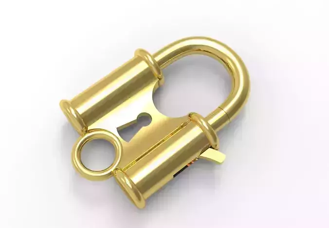 Luxury Keyhole Padlock Clasp for Charm Bracelets cad gl0018