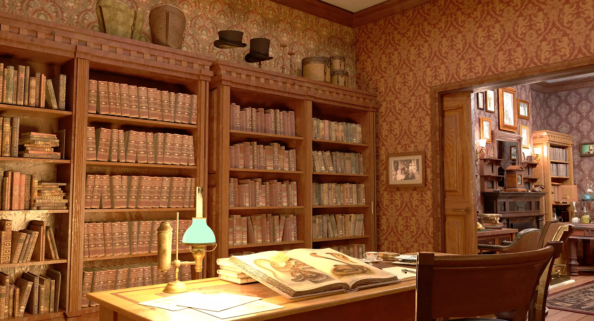 221b Baker Street Consulting Room and Victorian London Asset Pak 3D model_42