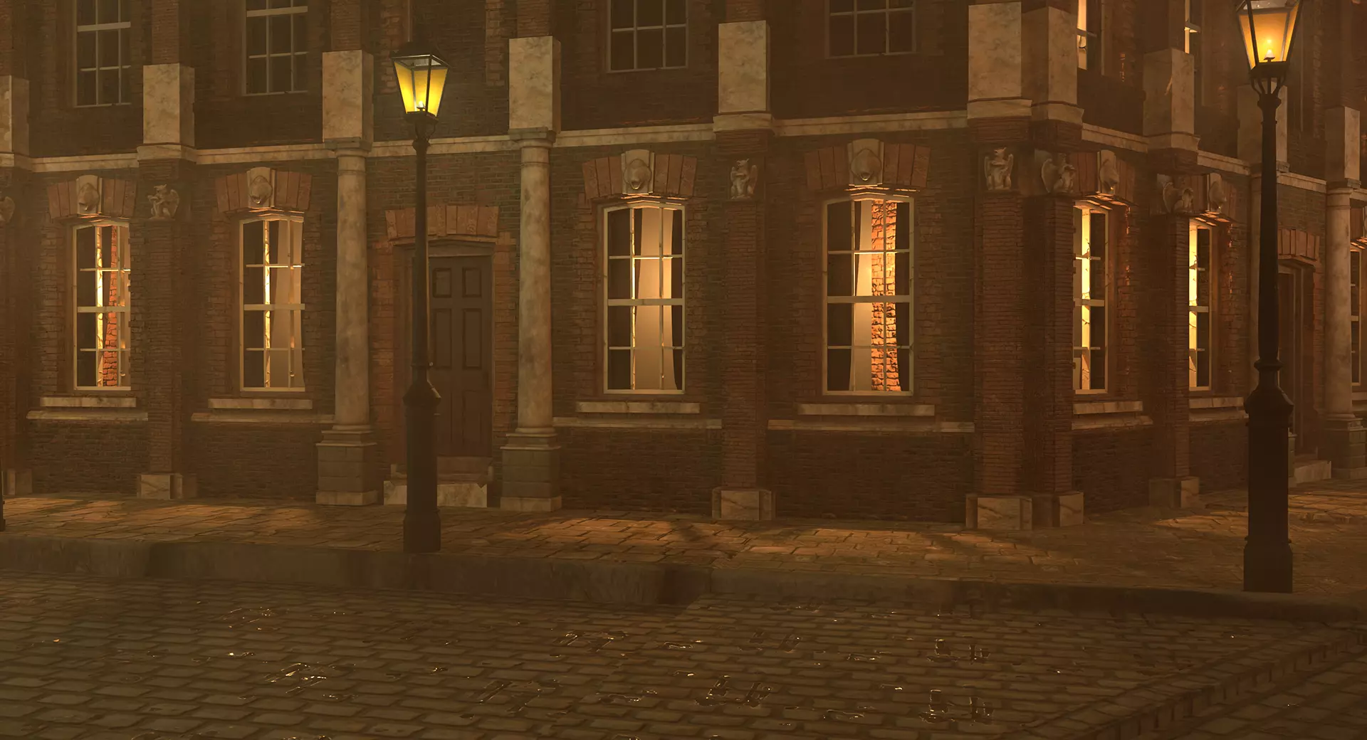 221b Baker Street Consulting Room and Victorian London Asset Pak 3D model_70