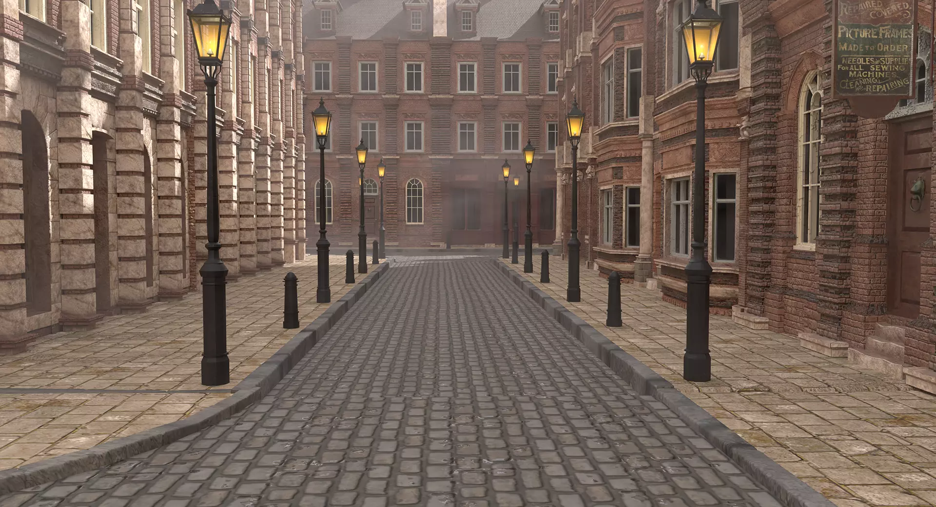 221b Baker Street Consulting Room and Victorian London Asset Pak 3D model_81