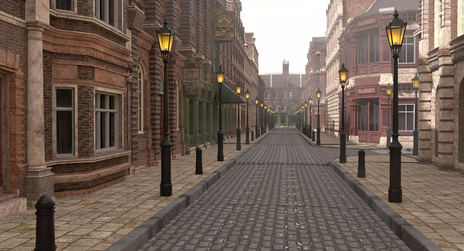 221b Baker Street Consulting Room and Victorian London Asset Pak 3D model_83