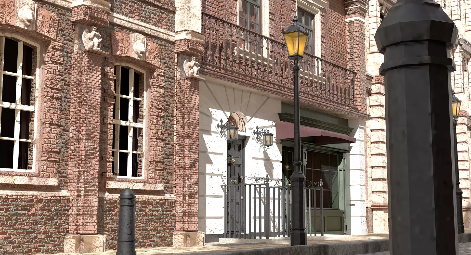 221b Baker Street Consulting Room and Victorian London Asset Pak 3D model_6