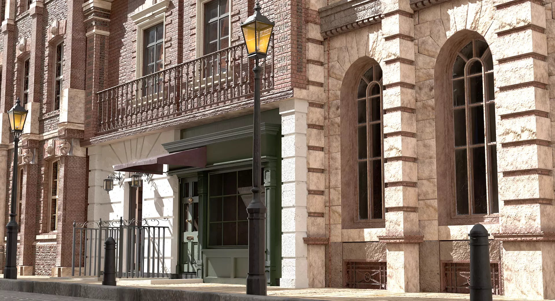 221b Baker Street Consulting Room and Victorian London Asset Pak 3D model_8