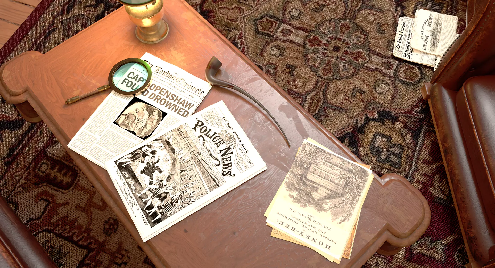 221b Baker Street Consulting Room and Victorian London Asset Pak 3D model_20