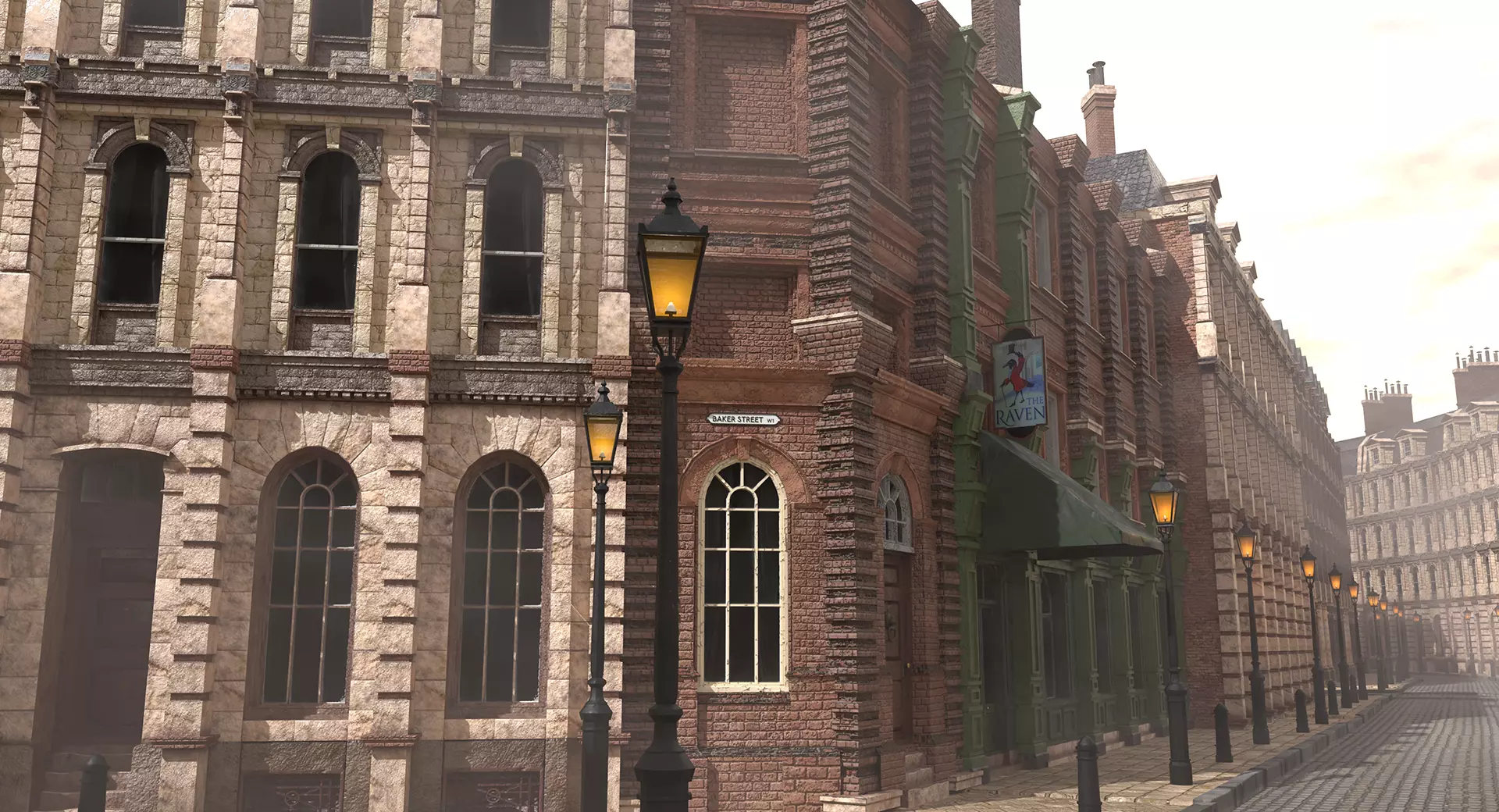 221b Baker Street Consulting Room and Victorian London Asset Pak 3D model_59