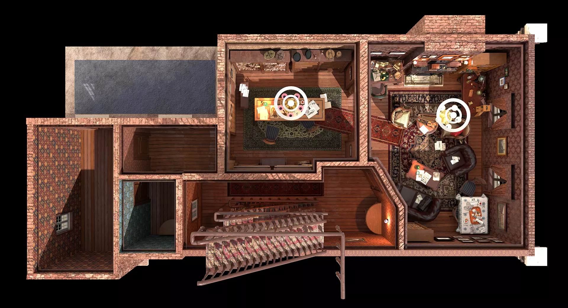 221b Baker Street Consulting Room and Victorian London Asset Pak 3D model_53