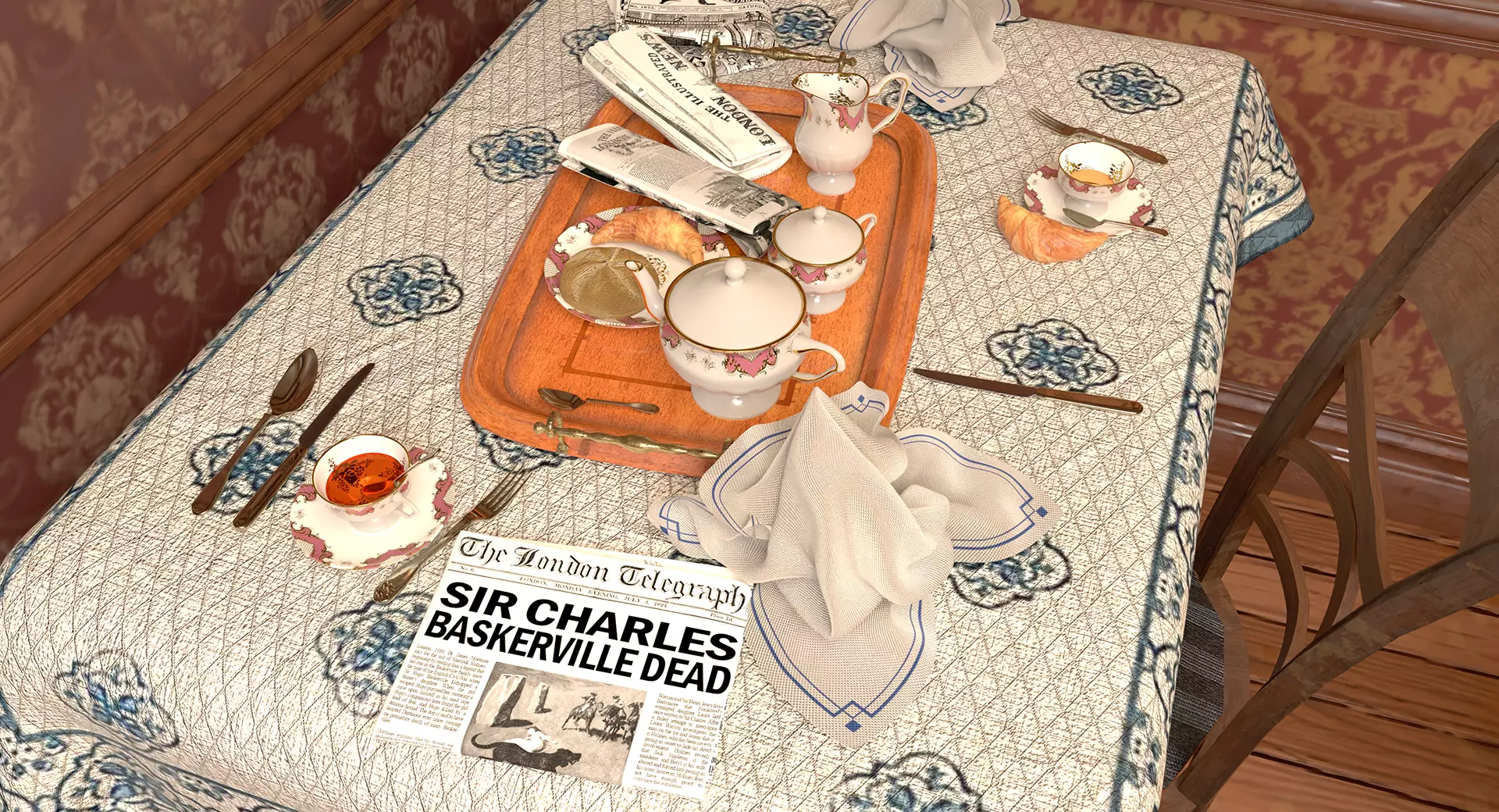 221b Baker Street Consulting Room and Victorian London Asset Pak 3D model_19