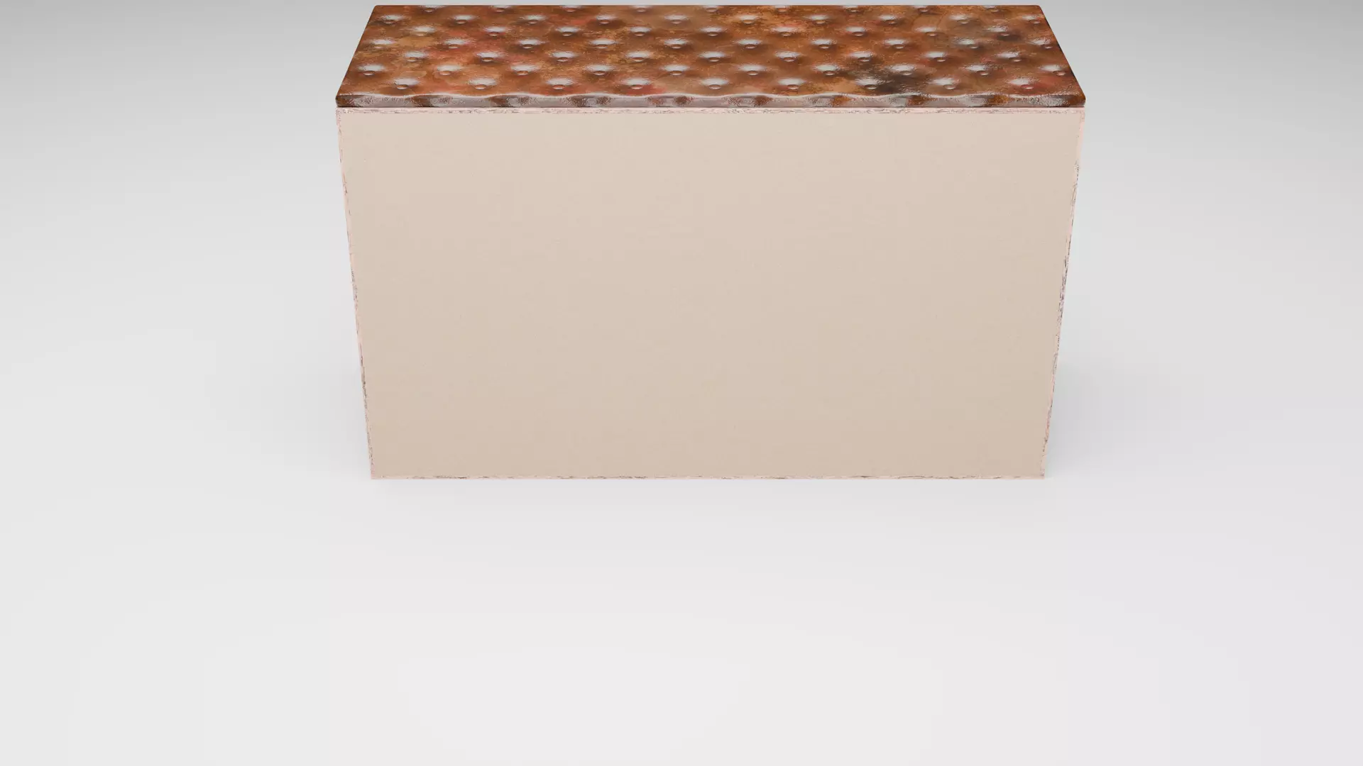 Shoe Shelf - Variant 1 of 13 Old wood with quilted brown leather Low-poly 3D model_5