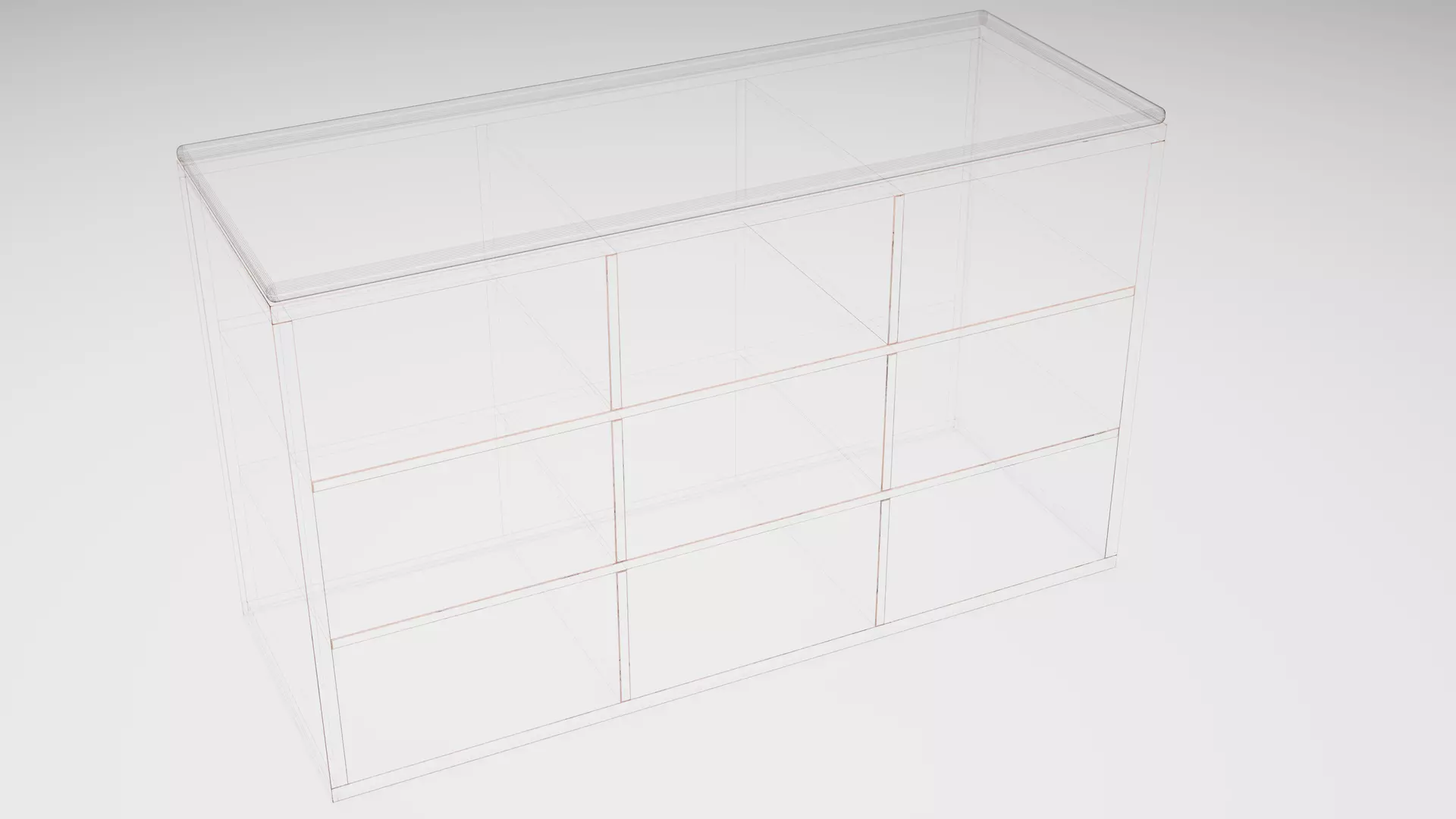 Shoe Shelf - Variant 1 of 13 Old wood with quilted brown leather Low-poly 3D model_7