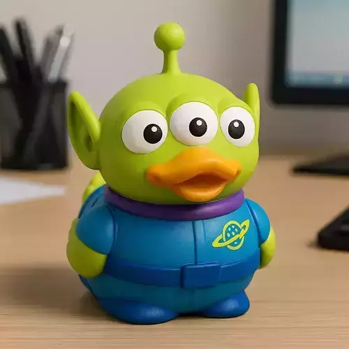 Rubber Duck -Little Green Aliens - 3d print