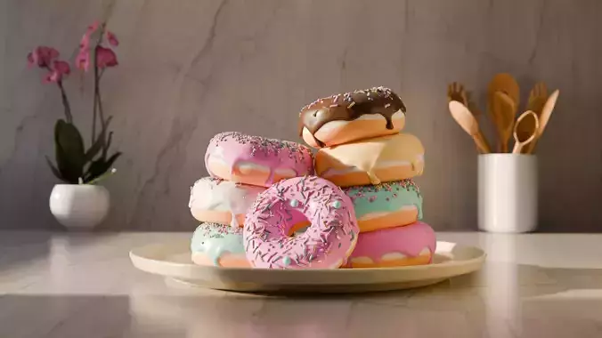 Realistic PBR Donuts Pack
