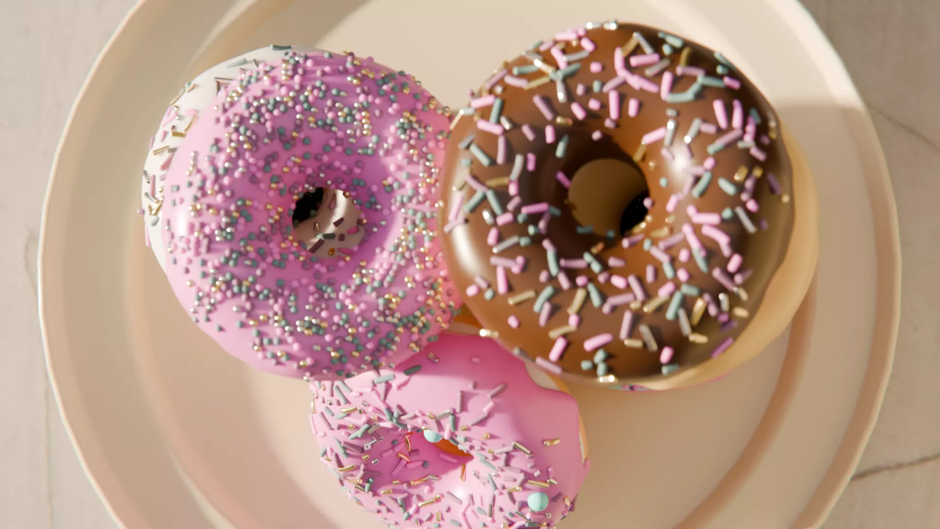 Realistic PBR Donuts Pack 3D model_3