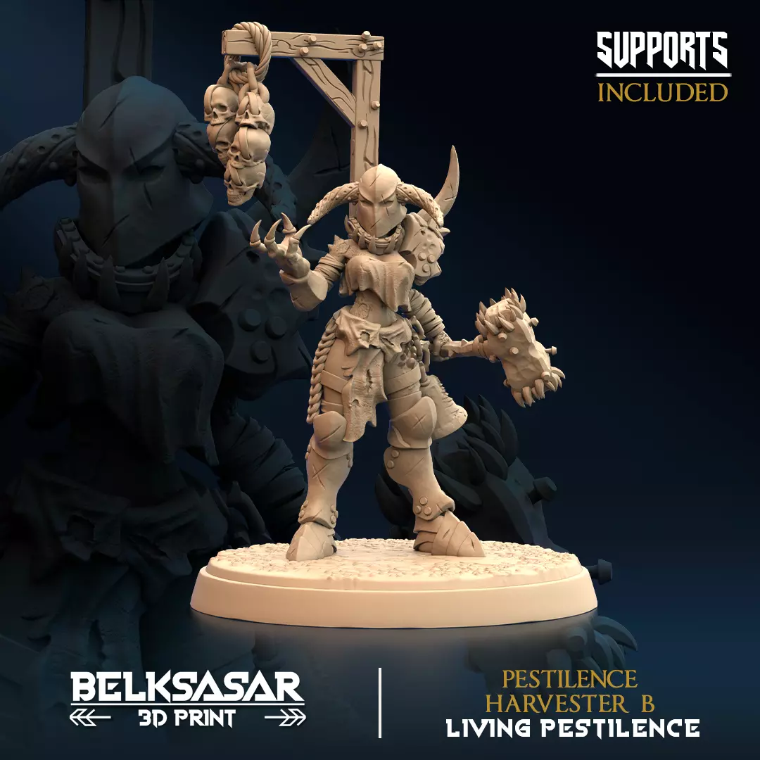 Pestilence Harvester B Nude and Normal 3D print model_1
