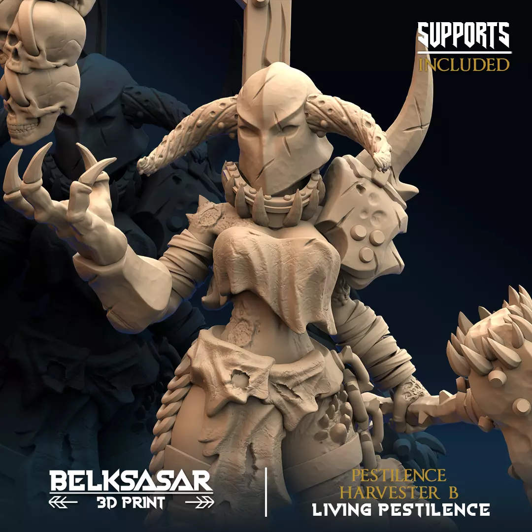 Pestilence Harvester B Nude and Normal 3D print model_2