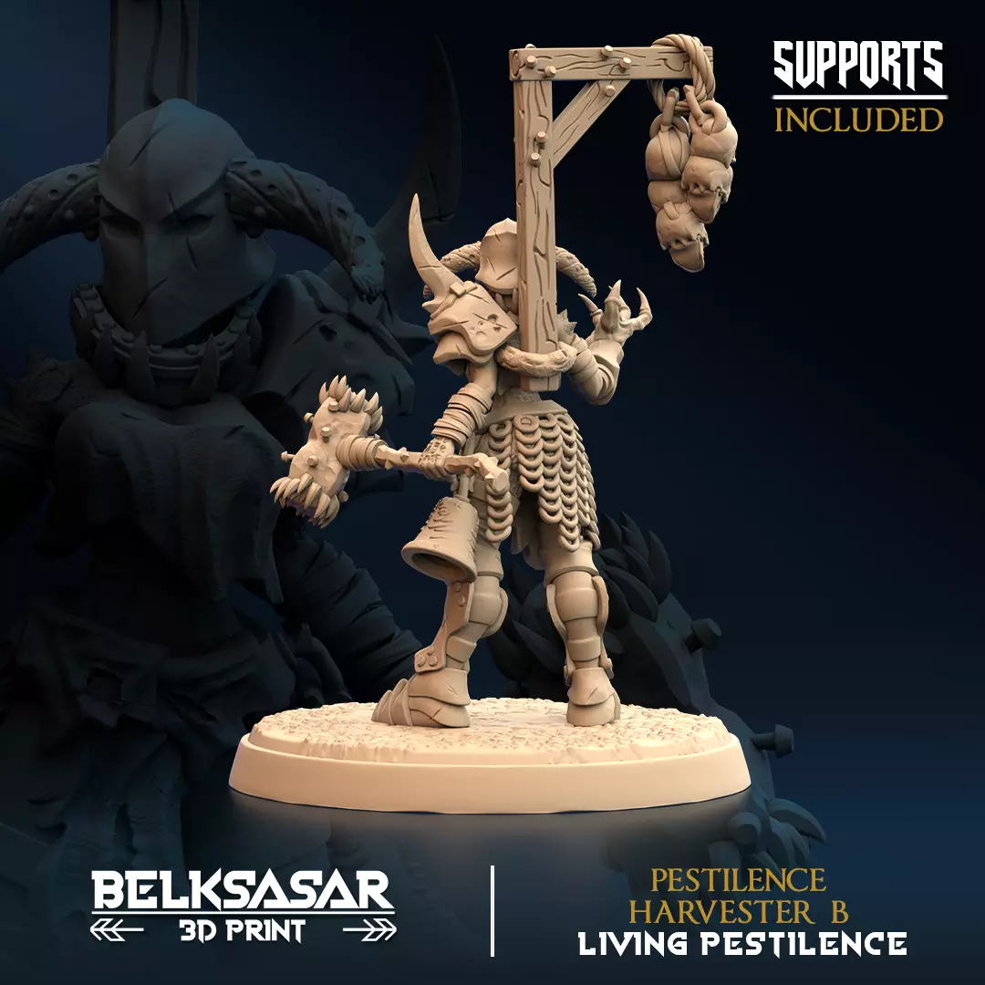 Pestilence Harvester B Nude and Normal 3D print model_3