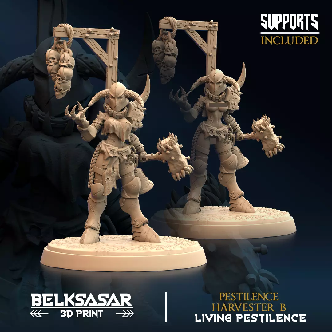 Pestilence Harvester B Nude and Normal 3D print model_0