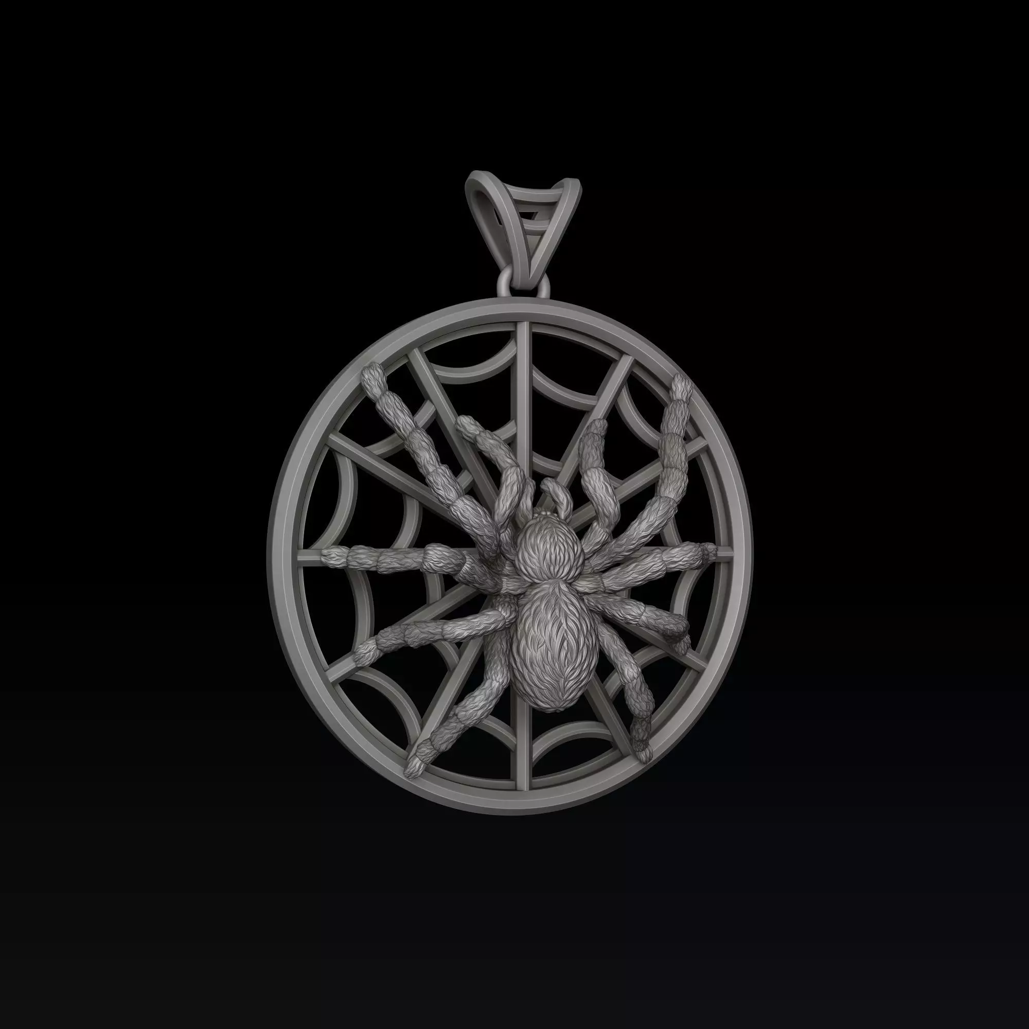 Spider Pendant v2 3D print model_2