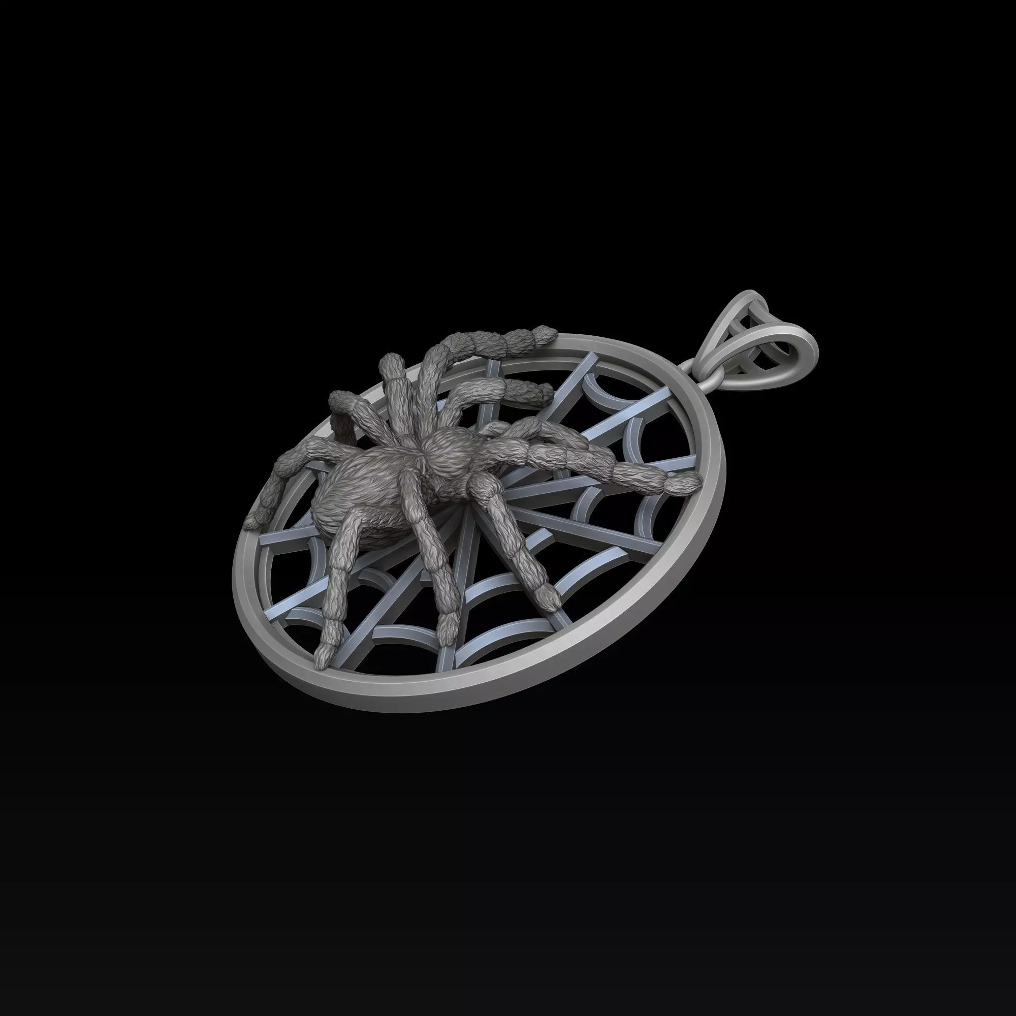 Spider Pendant v2 3D print model_1