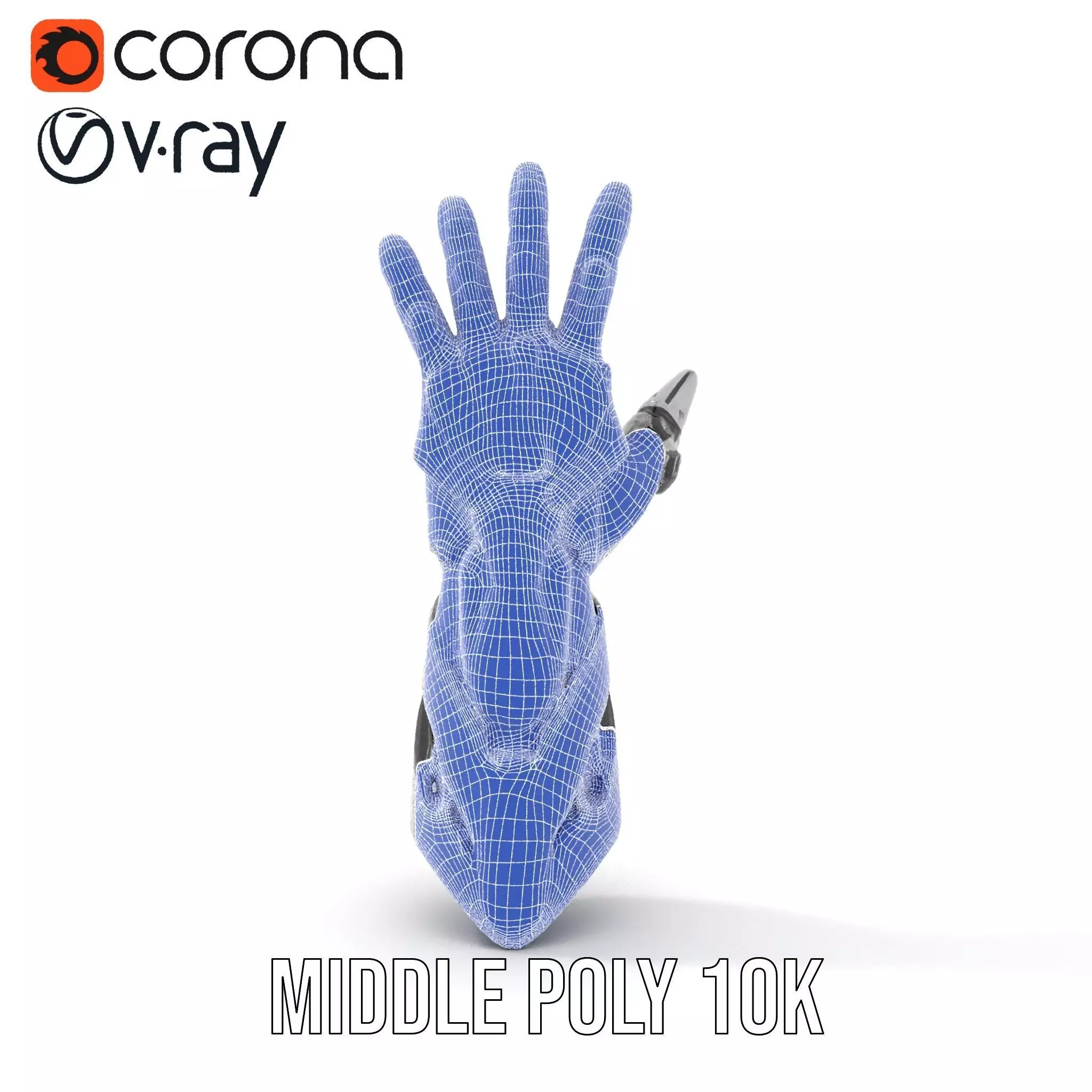 Futuristic Robotic Hand Model Pack Low-poly 3D model_18