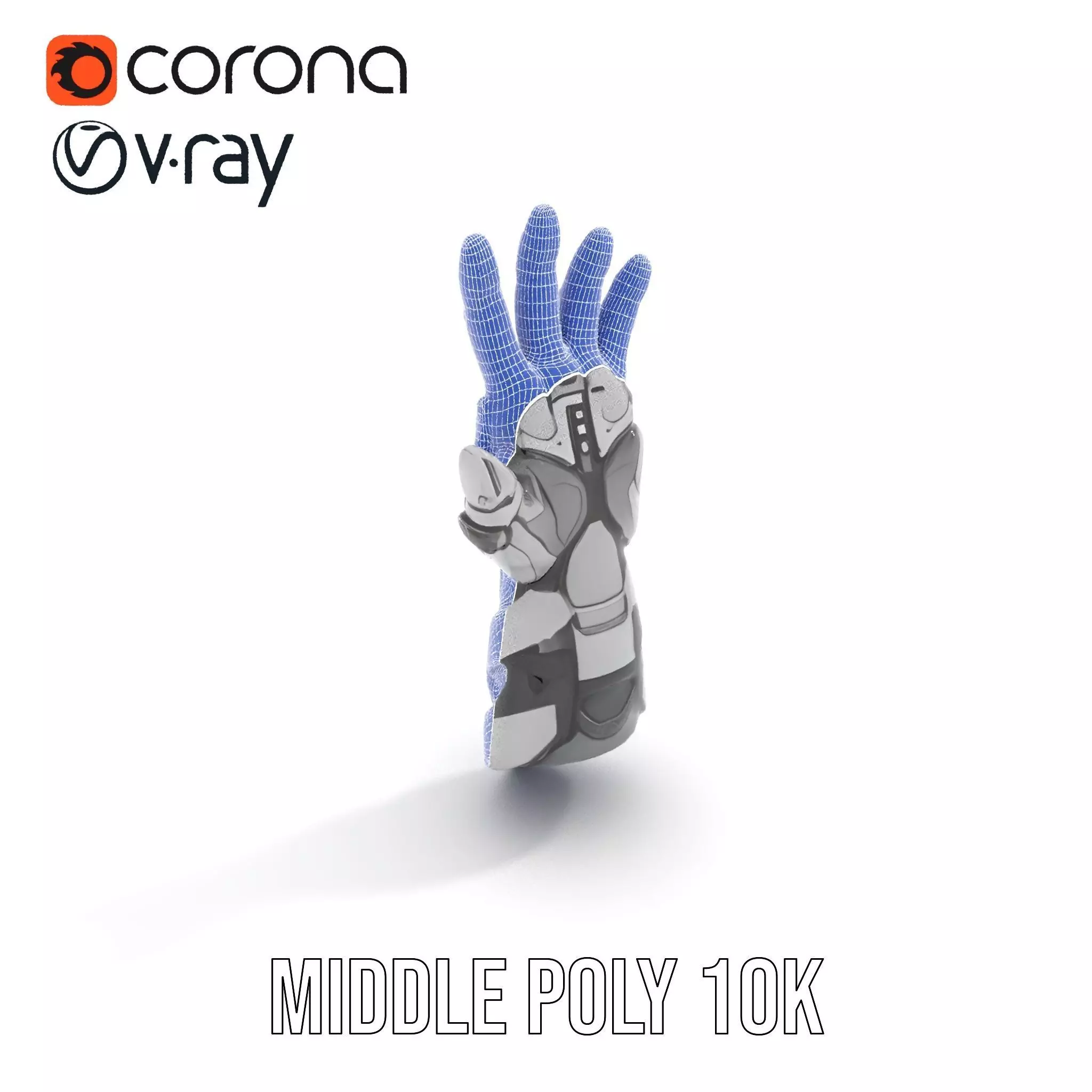 Futuristic Robotic Hand Model Pack Low-poly 3D model_29