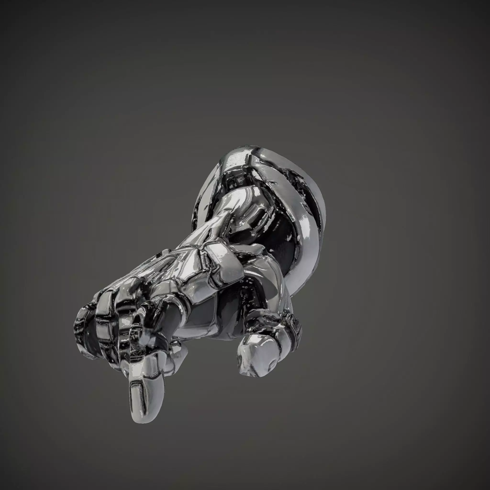 Futuristic Robotic Hand Model Pack Low-poly 3D model_34