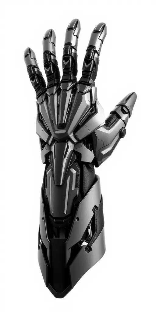 Futuristic Robotic Hand Model Pack Low-poly 3D model_2