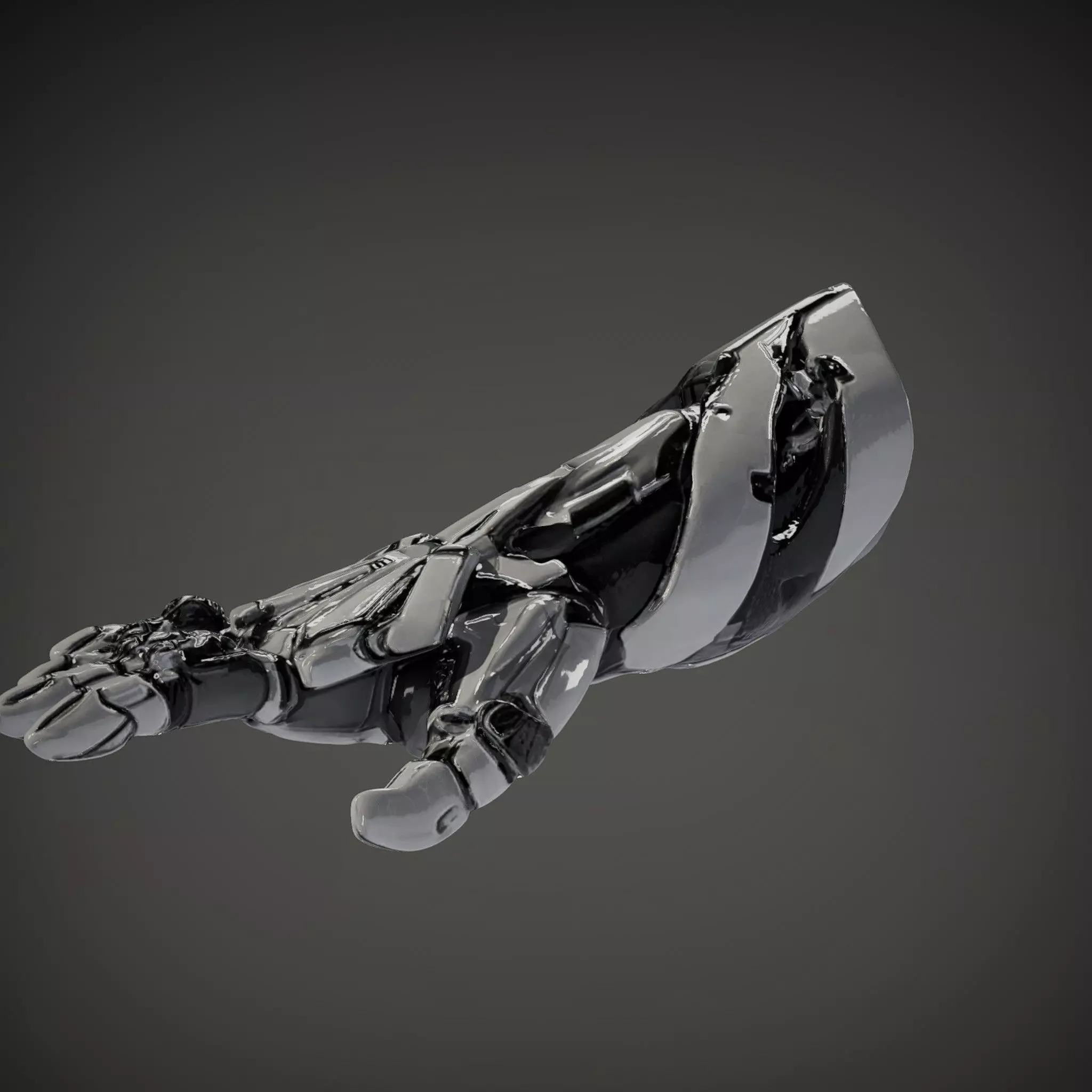 Futuristic Robotic Hand Model Pack Low-poly 3D model_33