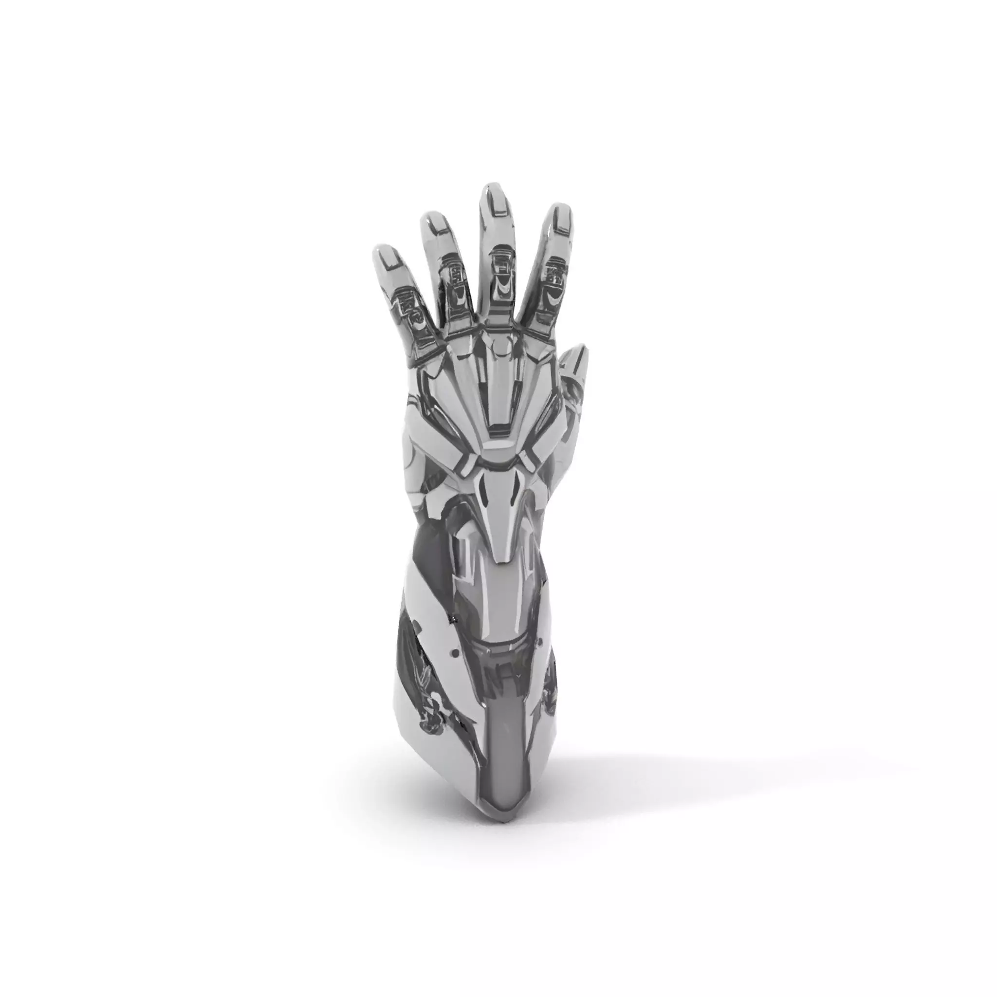 Futuristic Robotic Hand Model Pack Low-poly 3D model_7