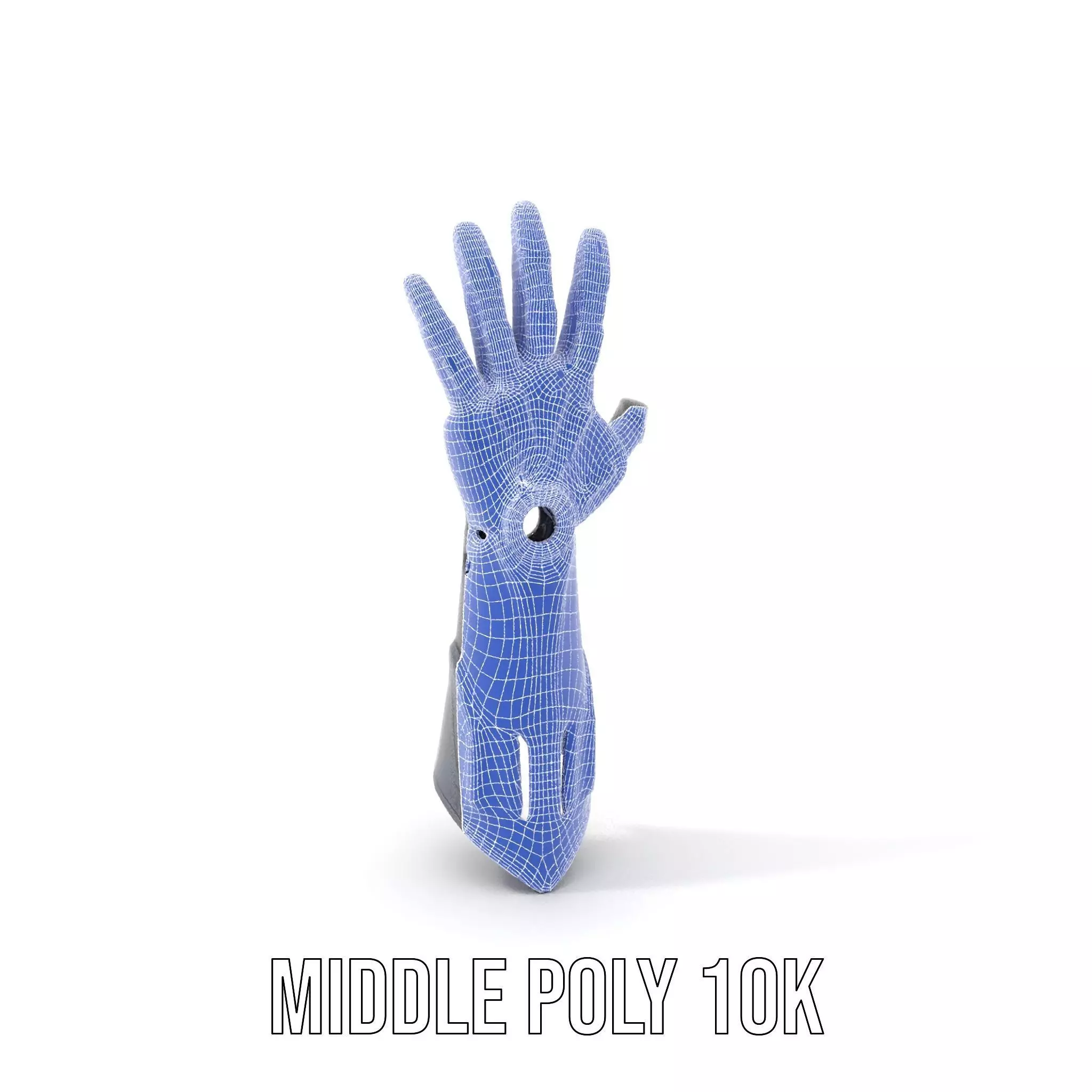 Futuristic Cybernetic Glove model pack with LED Accents Low-poly 3D model_27