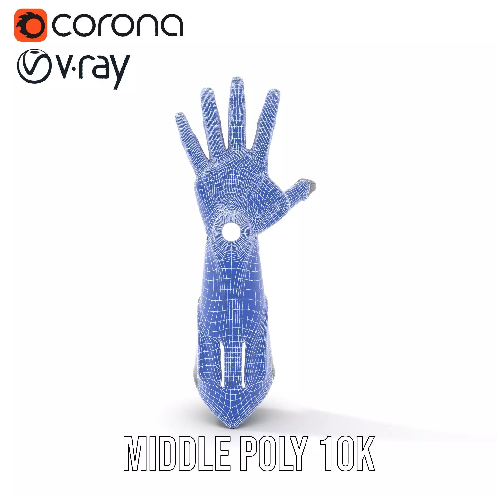 Futuristic Cybernetic Glove model pack with LED Accents Low-poly 3D model_19
